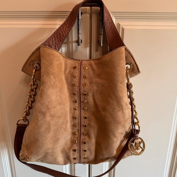 Authentic Michael Kors Handbag Suede - Picture 2 of 6